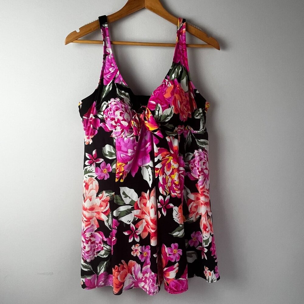 2/$30 Bal Harbour Swim One Piece Dress Size 18